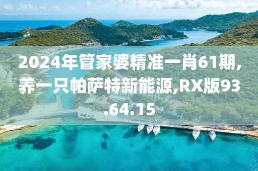2024年管家婆精准一肖61期,养一只帕萨特新能源,RX版93.64.15
