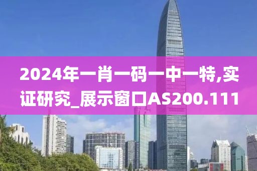 2024年一肖一码一中一特,实证研究_展示窗口AS200.111