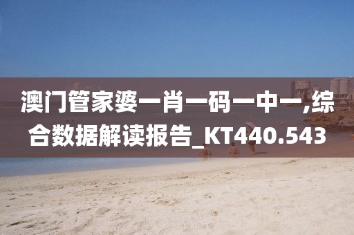 澳门管家婆一肖一码一中一,综合数据解读报告_KT440.543