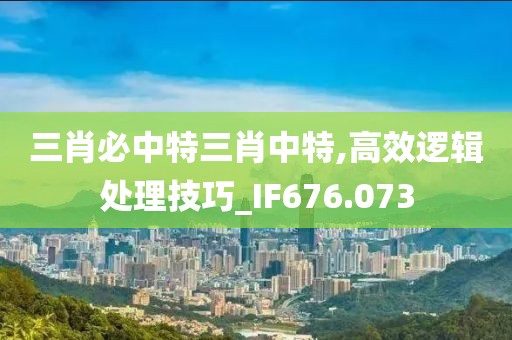 三肖必中特三肖中特,高效逻辑处理技巧_IF676.073