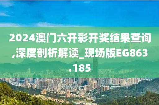 2024澳门六开彩开奖结果查询,深度剖析解读_现场版EG863.185