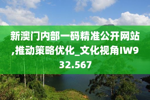 新澳门内部一码精准公开网站,推动策略优化_文化视角IW932.567