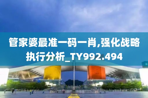 管家婆最准一码一肖,强化战略执行分析_TY992.494