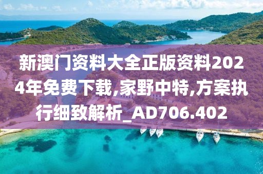 新澳门资料大全正版资料2024年免费下载,家野中特,方案执行细致解析_AD706.402