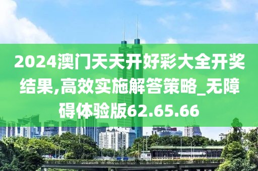 2024澳门天天开好彩大全开奖结果,高效实施解答策略_无障碍体验版62.65.66