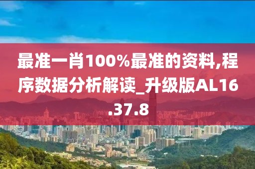 最准一肖100%最准的资料,程序数据分析解读_升级版AL16.37.8