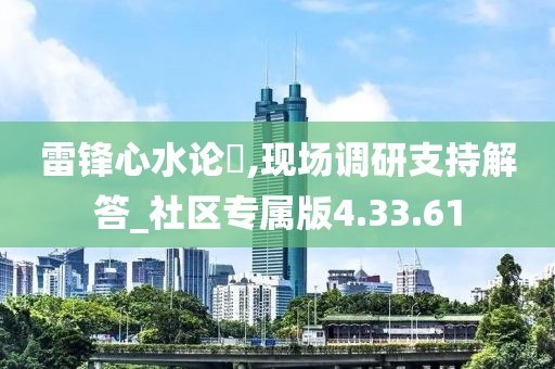 雷锋心水论枟,现场调研支持解答_社区专属版4.33.61
