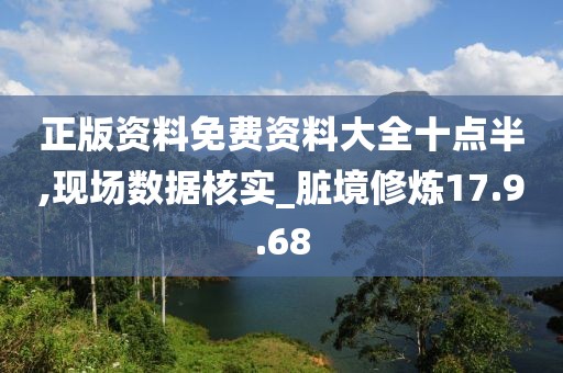 正版资料免费资料大全十点半,现场数据核实_脏境修炼17.9.68