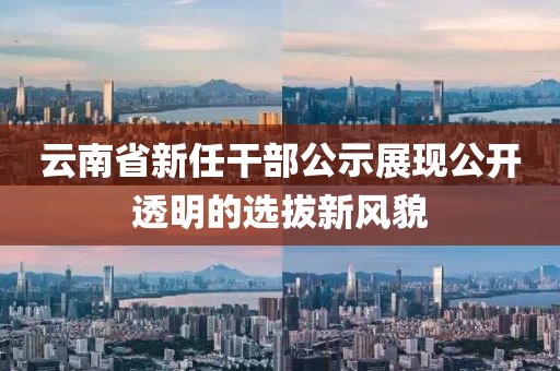 云南省新任干部公示展现公开透明的选拔新风貌