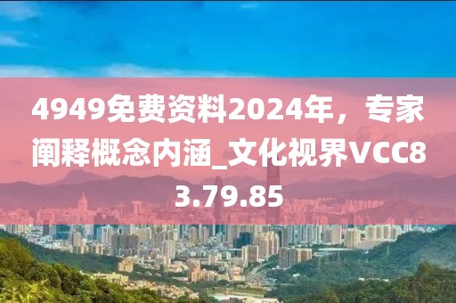 4949免费资料2024年，专家阐释概念内涵_文化视界VCC83.79.85