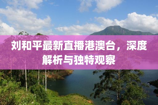 刘和平最新直播港澳台，深度解析与独特观察