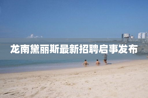 龙南黛丽斯最新招聘启事发布