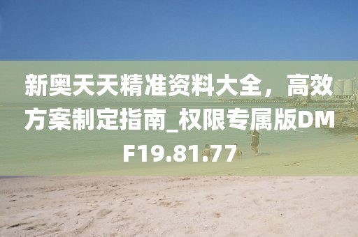新奥天天精准资料大全，高效方案制定指南_权限专属版DMF19.81.77