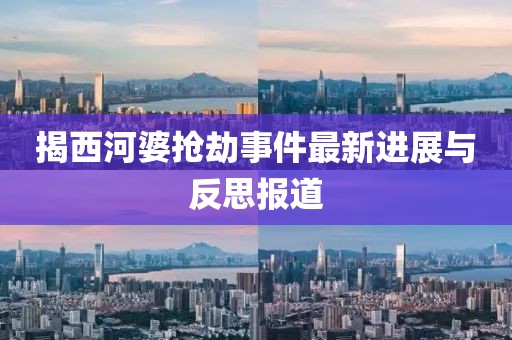 揭西河婆抢劫事件最新进展与反思报道