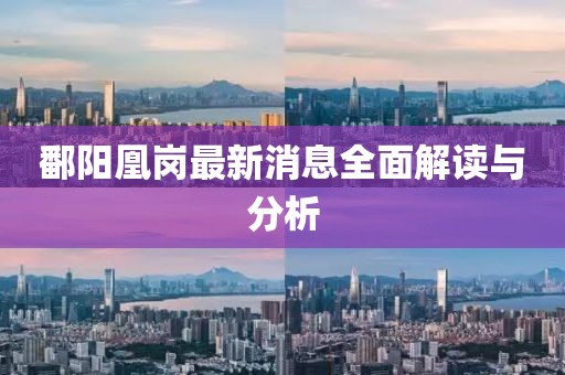 鄱阳凰岗最新消息全面解读与分析