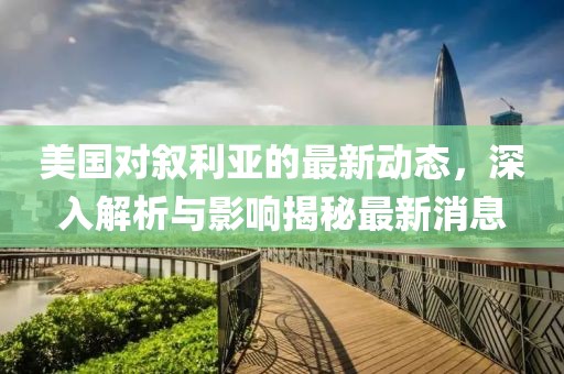 美国对叙利亚的最新动态，深入解析与影响揭秘最新消息