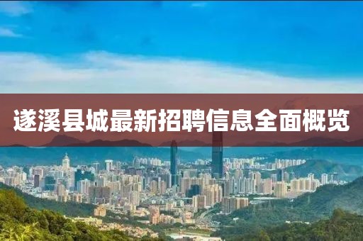 遂溪县城最新招聘信息全面概览