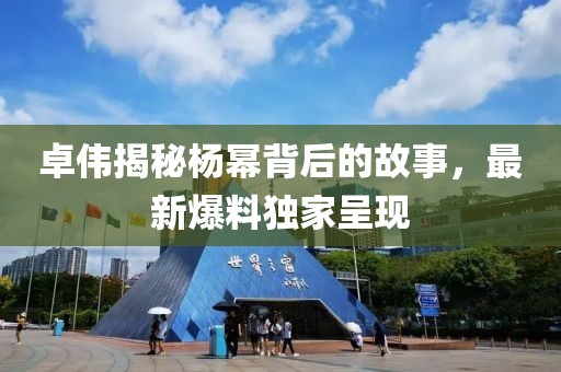 卓伟揭秘杨幂背后的故事，最新爆料独家呈现