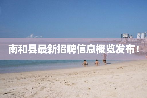 南和县最新招聘信息概览发布！