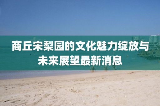 商丘宋梨园的文化魅力绽放与未来展望最新消息