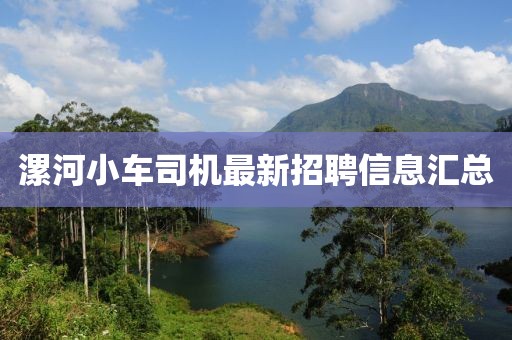 漯河小车司机最新招聘信息汇总