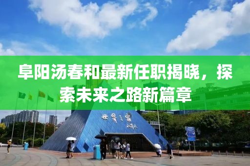 阜阳汤春和最新任职揭晓，探索未来之路新篇章