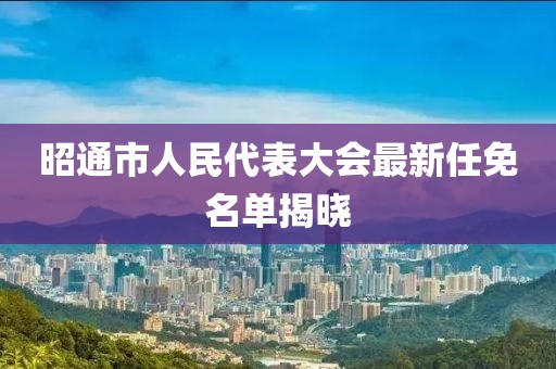 昭通市人民代表大会最新任免名单揭晓