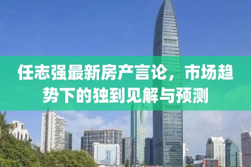 任志强最新房产言论，市场趋势下的独到见解与预测