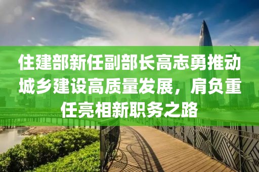 住建部新任副部长高志勇推动城乡建设高质量发展，肩负重任亮相新职务之路