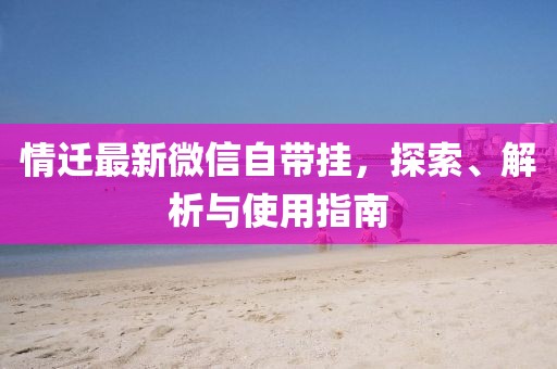 情迁最新微信自带挂，探索、解析与使用指南