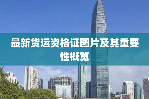 最新货运资格证图片及其重要性概览