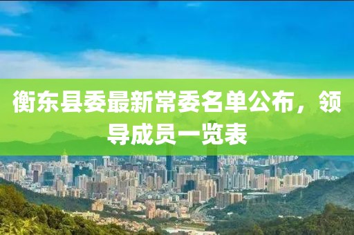 衡东县委最新常委名单公布，领导成员一览表