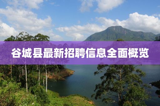 谷城县最新招聘信息全面概览