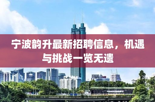 宁波韵升最新招聘信息，机遇与挑战一览无遗