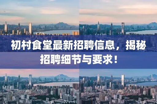 初村食堂最新招聘信息，揭秘招聘细节与要求！