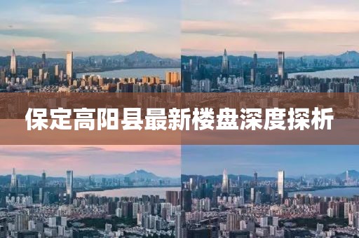 保定高阳县最新楼盘深度探析