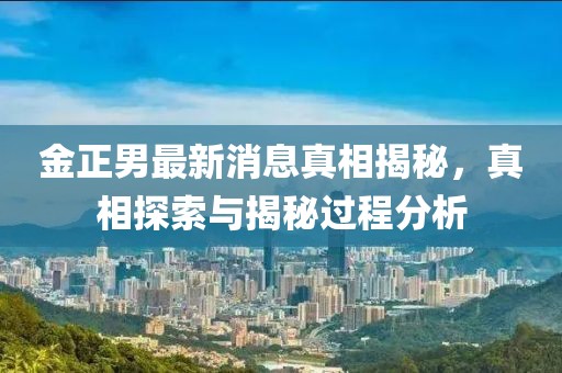 金正男最新消息真相揭秘，真相探索与揭秘过程分析