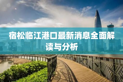宿松临江港口最新消息全面解读与分析