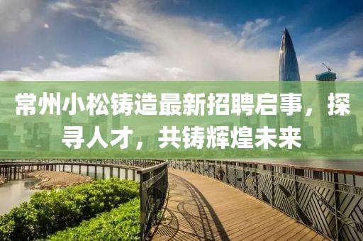 常州小松铸造最新招聘启事，探寻人才，共铸辉煌未来