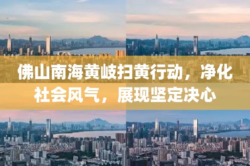 佛山南海黄岐扫黄行动，净化社会风气，展现坚定决心