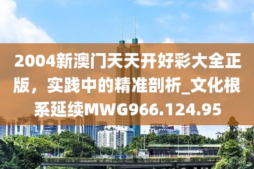 2004新澳门天天开好彩大全正版，实践中的精准剖析_文化根系延续MWG966.124.95