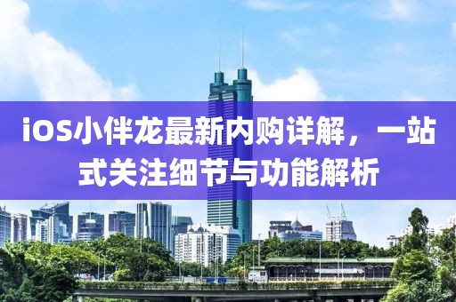 iOS小伴龙最新内购详解，一站式关注细节与功能解析