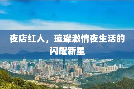 夜店红人，璀璨激情夜生活的闪耀新星