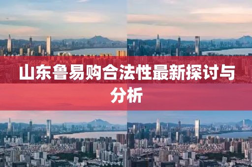 山东鲁易购合法性最新探讨与分析