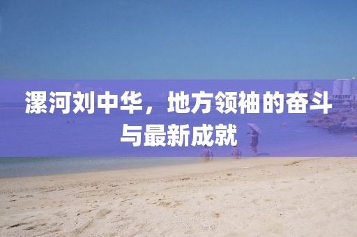 漯河刘中华，地方领袖的奋斗与最新成就
