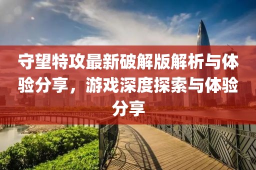 守望特攻最新破解版解析与体验分享，游戏深度探索与体验分享