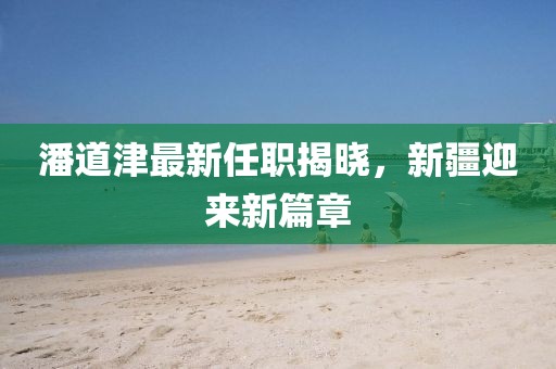 潘道津最新任职揭晓，新疆迎来新篇章