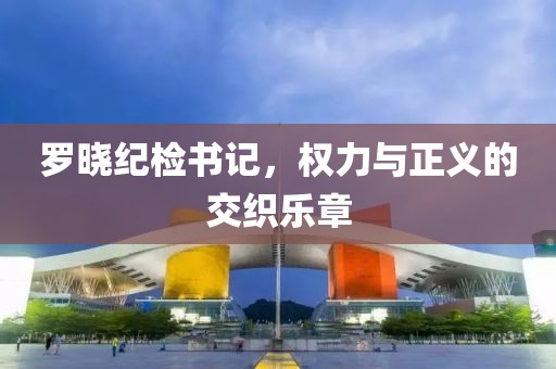 罗晓纪检书记，权力与正义的交织乐章