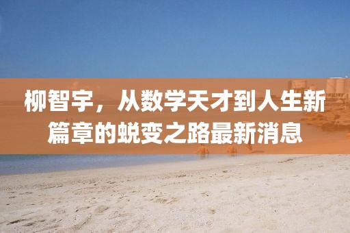 柳智宇，从数学天才到人生新篇章的蜕变之路最新消息