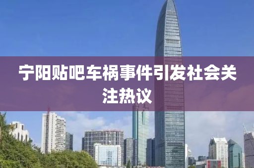 宁阳贴吧车祸事件引发社会关注热议